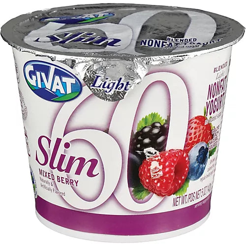Givat, Slim 60 Mixed Berry Yogurt 5 Oz