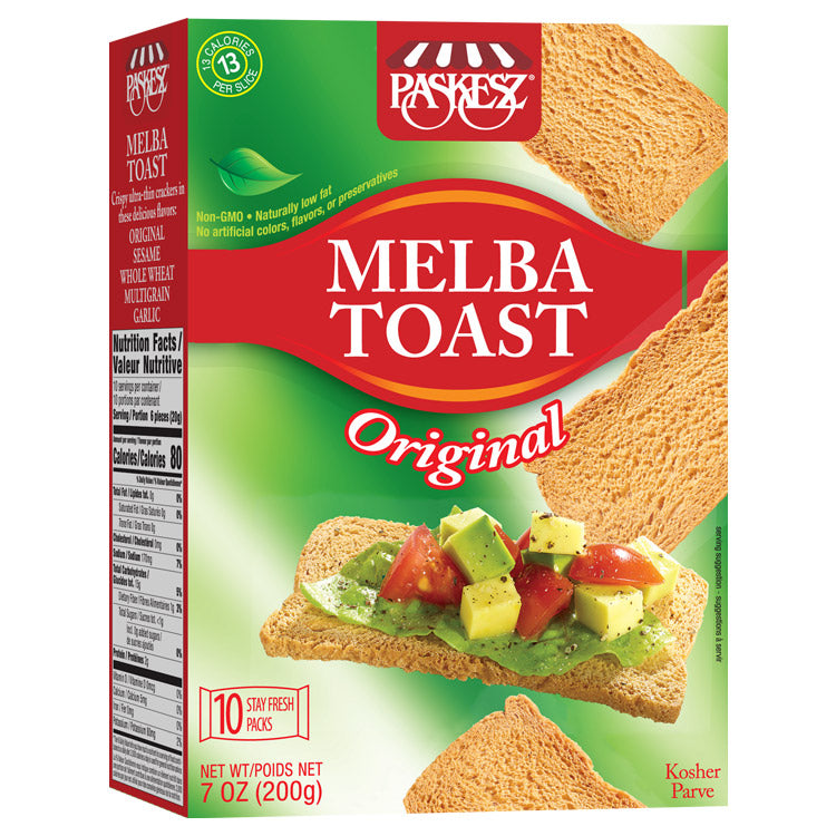 Paskesz, Melba Toast Original 7 Oz