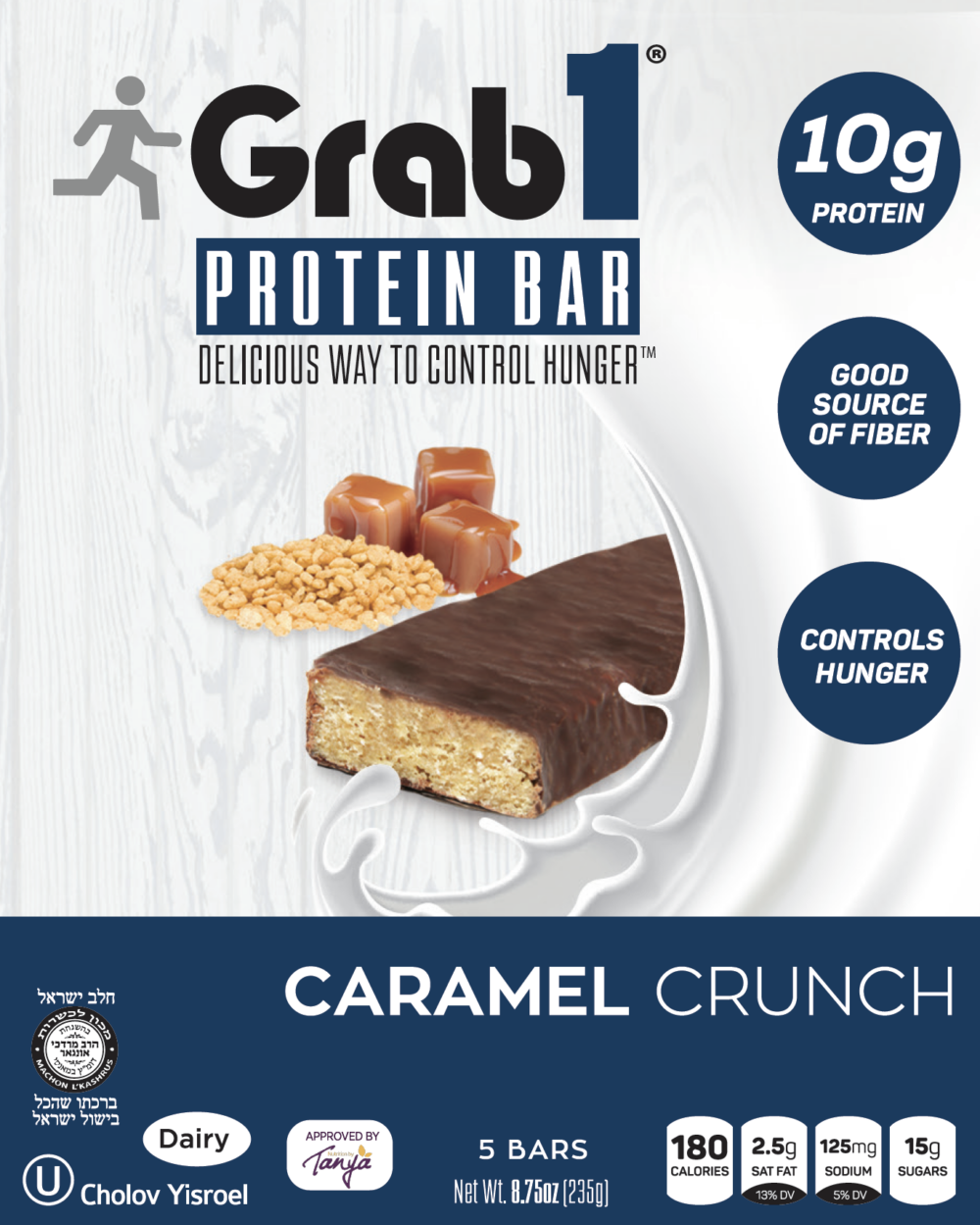 Grab1 Protein Bar Caramel Crunch 8.75oz
