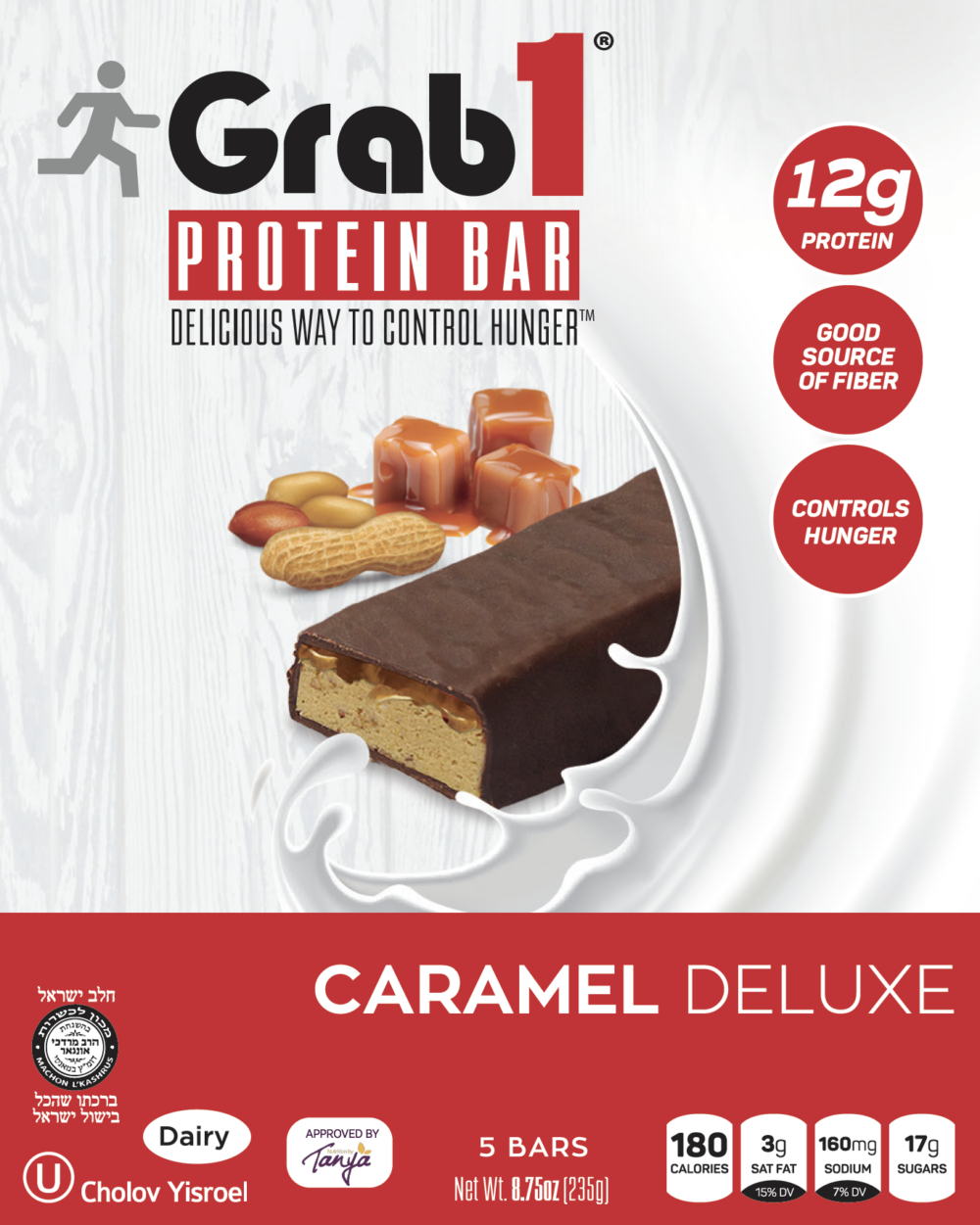 Grab1 Protein Bar Caramel Deluxe 8.75oz