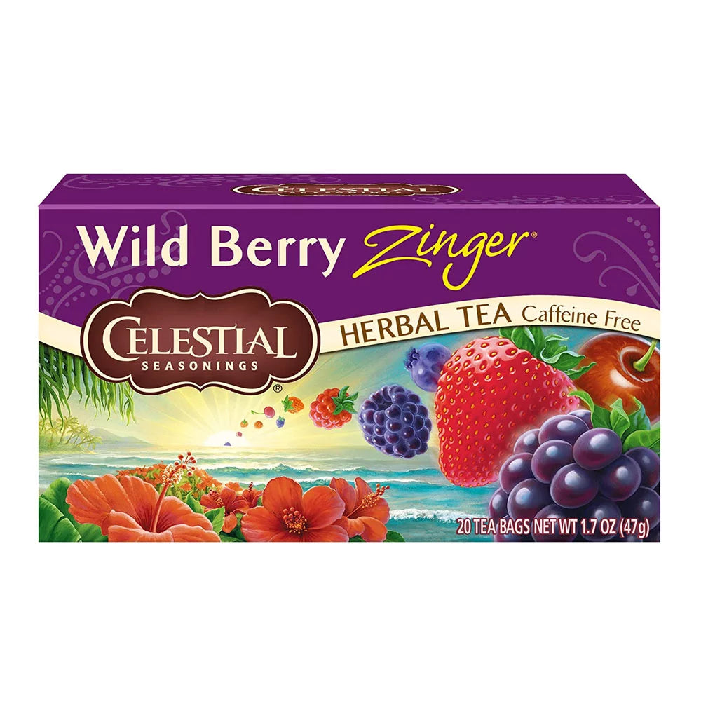 Celestial Seasonings, Herbal Tea Wild Berry Zinger 20 Tea Bags