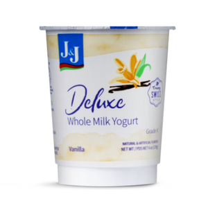 J&J, Deluxe Whole Milk Vanilla Yogurt 6 Oz