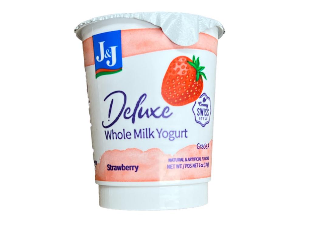 J&J Yogurt Deluxe Strawberry 6 oz