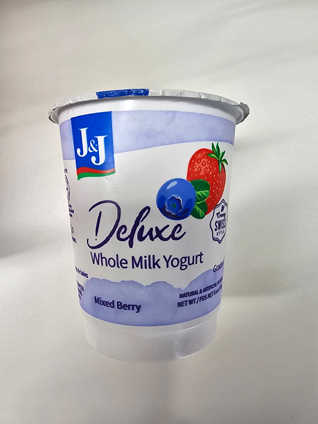 J&J Yogurt Deluxe Mixed Berry 6 oz