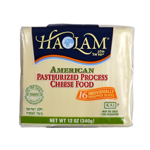Haolam, White American Cheese 16 Slices, 12 Oz
