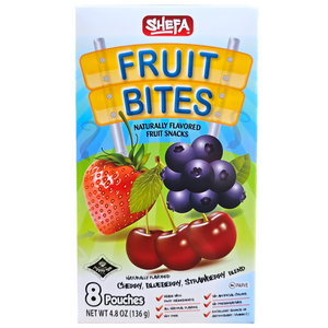 Shefa, Fruit Bites Cherry, Blueberry, Strawberry Blend 4.8 Oz