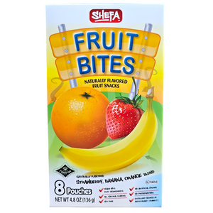 Shefa, Fruit Bites Strawberry, Banana, Orange Blend 4.8 Oz