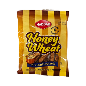Haddar, Honey Wheat Braided Pretzels 1.5 Oz