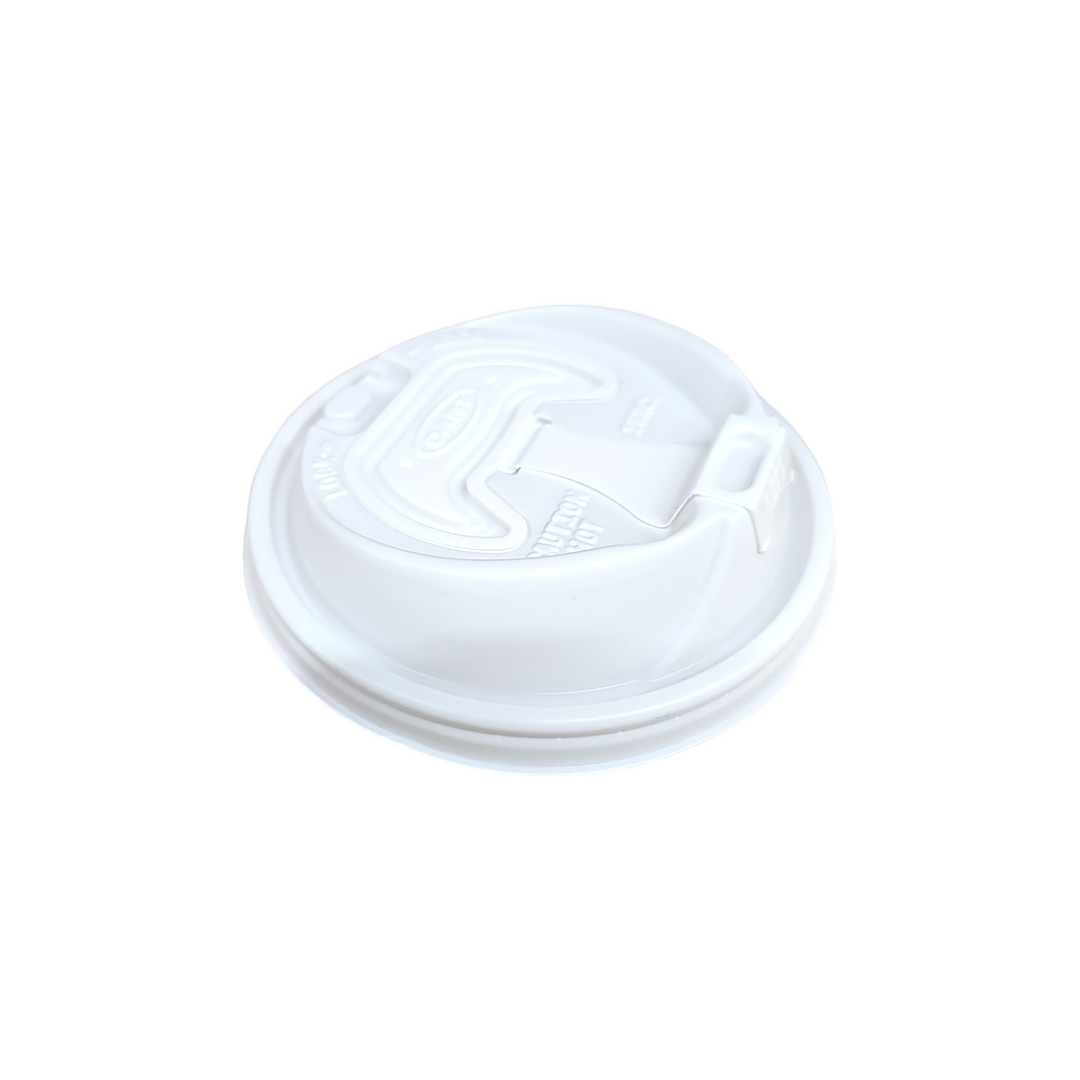 10-20 Oz White Dome Lid For Paper Hot Cup 100 Pack