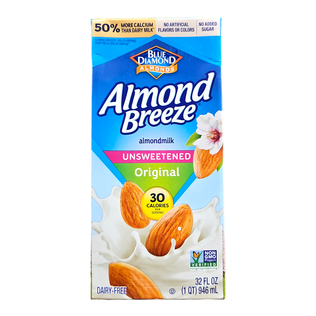 Blue Diamond Almonds, Almond Breeze Unsweetened Original 32 Oz