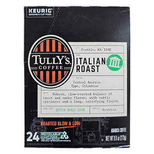 Tully's Coffee, Italian Roast K Cups 24 K-Cup Pods