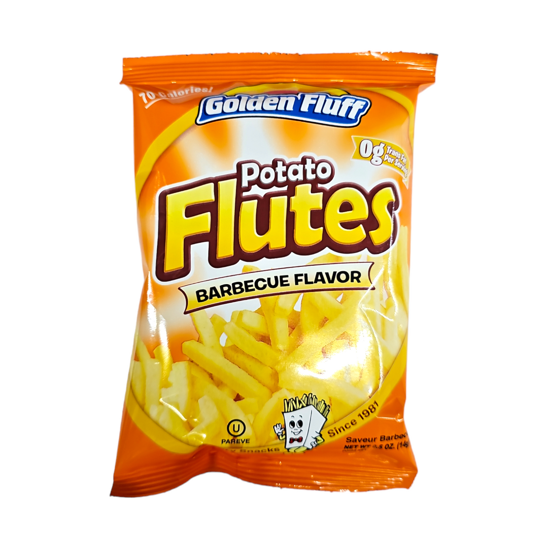 Golden Fluff, Potato Flutes Barbecue Flavor .5 Oz