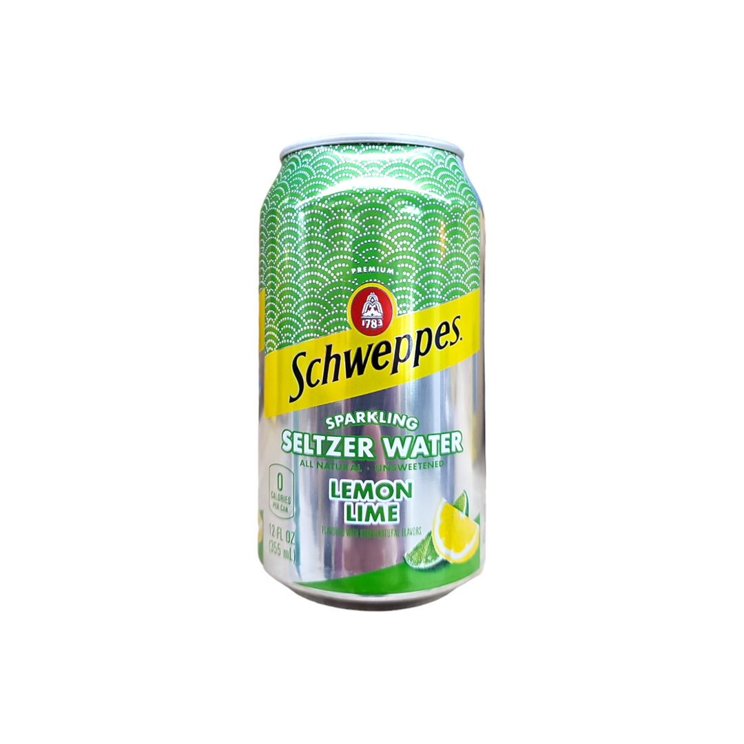 Can, Schweppes Sparkling Seltzer Water Lemon Lime 12 Oz