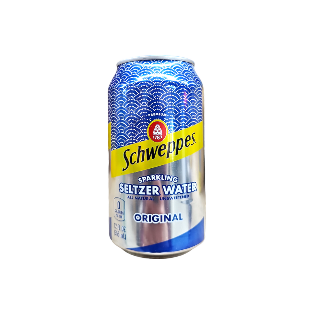 Can, Schweppes Sparkling Seltzer Water Original 12 Oz