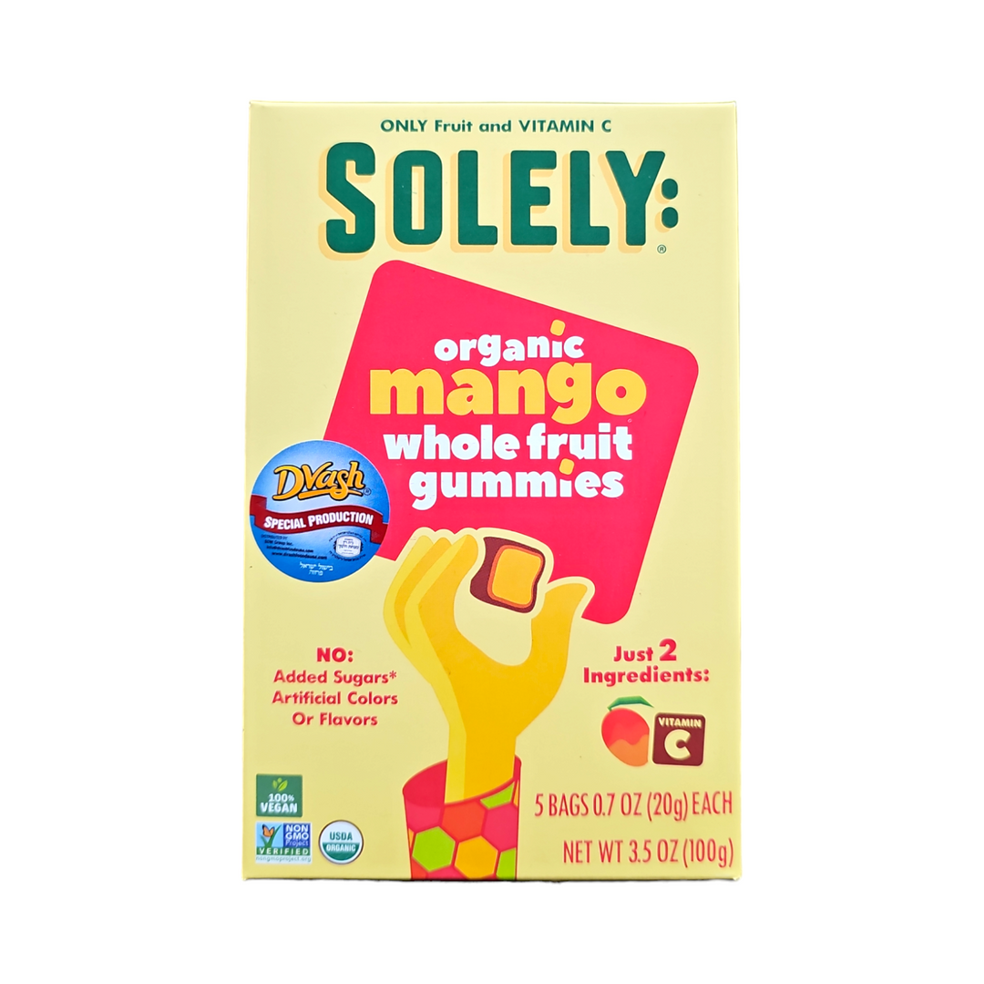 Dvash Kosher, Solely Organic Fruit Gummies - Mango 5 Bags