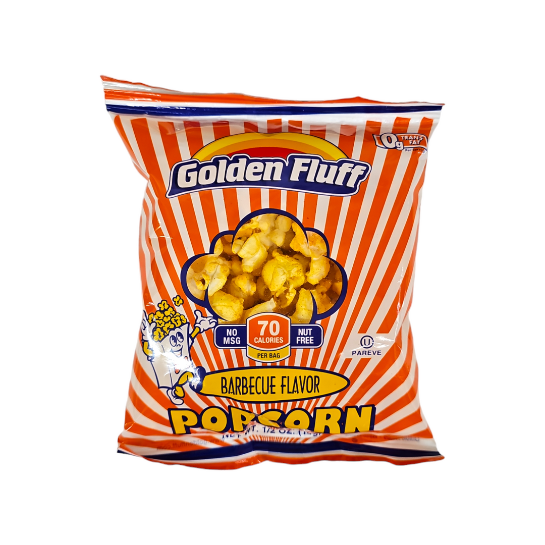 Golden Fluff, 6 Pack Barbecue Flavored Popcorn 3 Oz