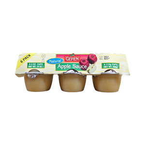Gefen, Natural Apple Sauce 6-4 Oz Cups
