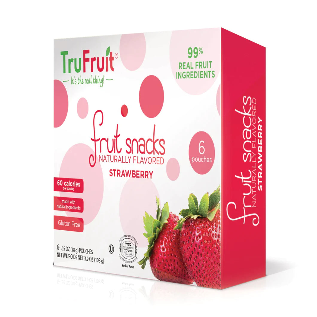 Trufruit, Fruit Snacks Naturally Flavored Strawberry 3.9 Oz