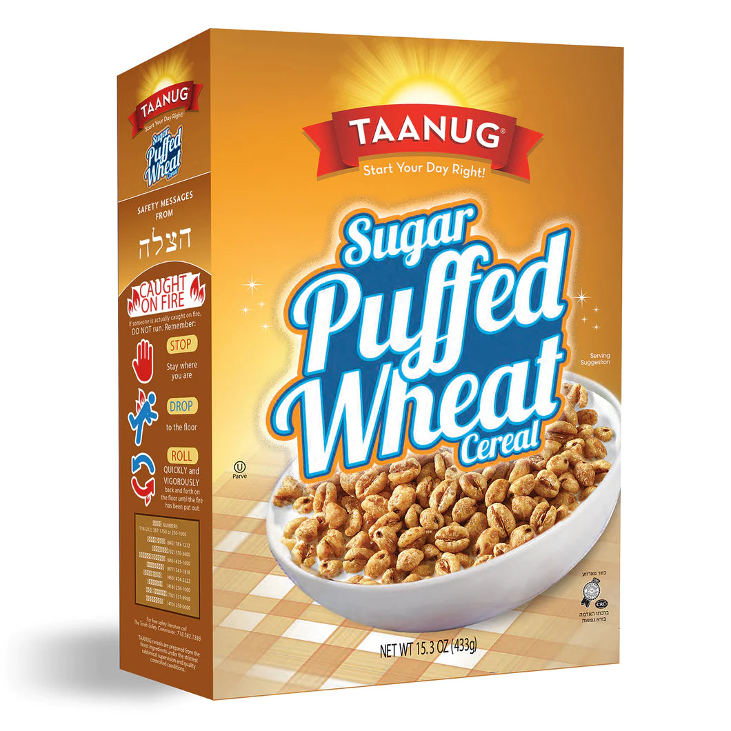 Taanug, Sugar Puffed Wheat Cereal 15.3 Oz