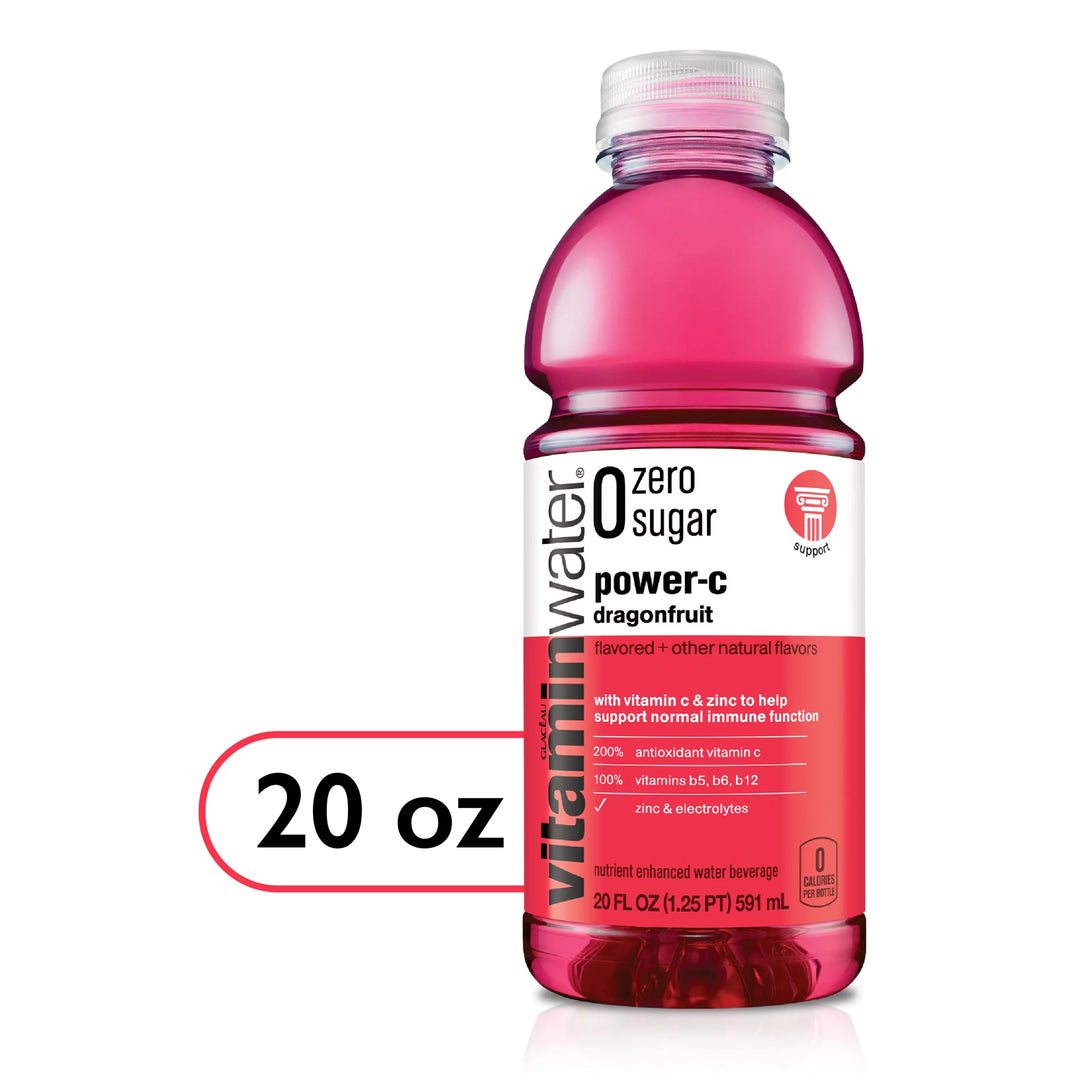 Glacau, Vitamin Water Zero Sugar Power-C Dragonfruit 20 Oz