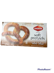 Haddar Pretzels Soft Whole Wheat 21oz