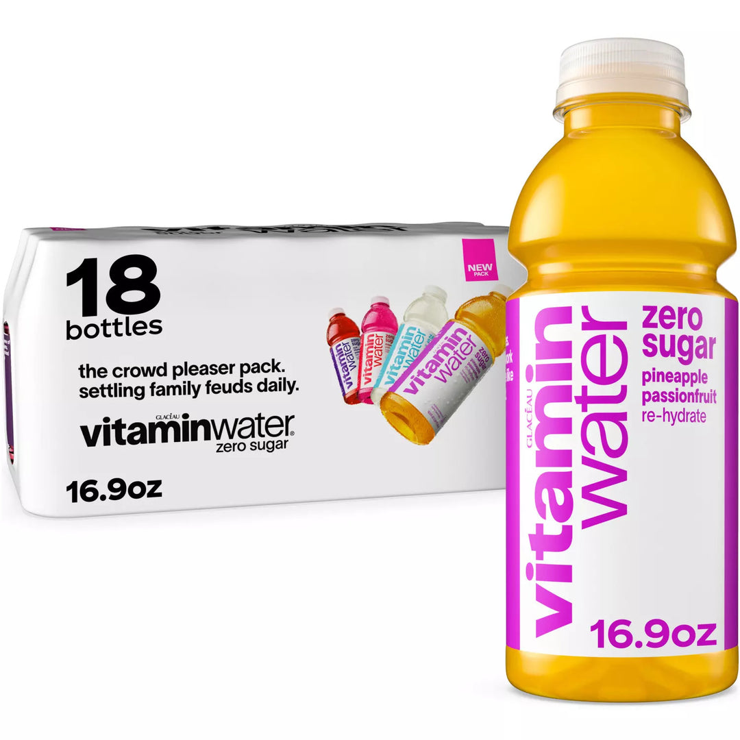 Vitamin Water Zero Sugar, Variety Pack Nutrient Enhanced Water 16.9 fl. oz., 18 pk.