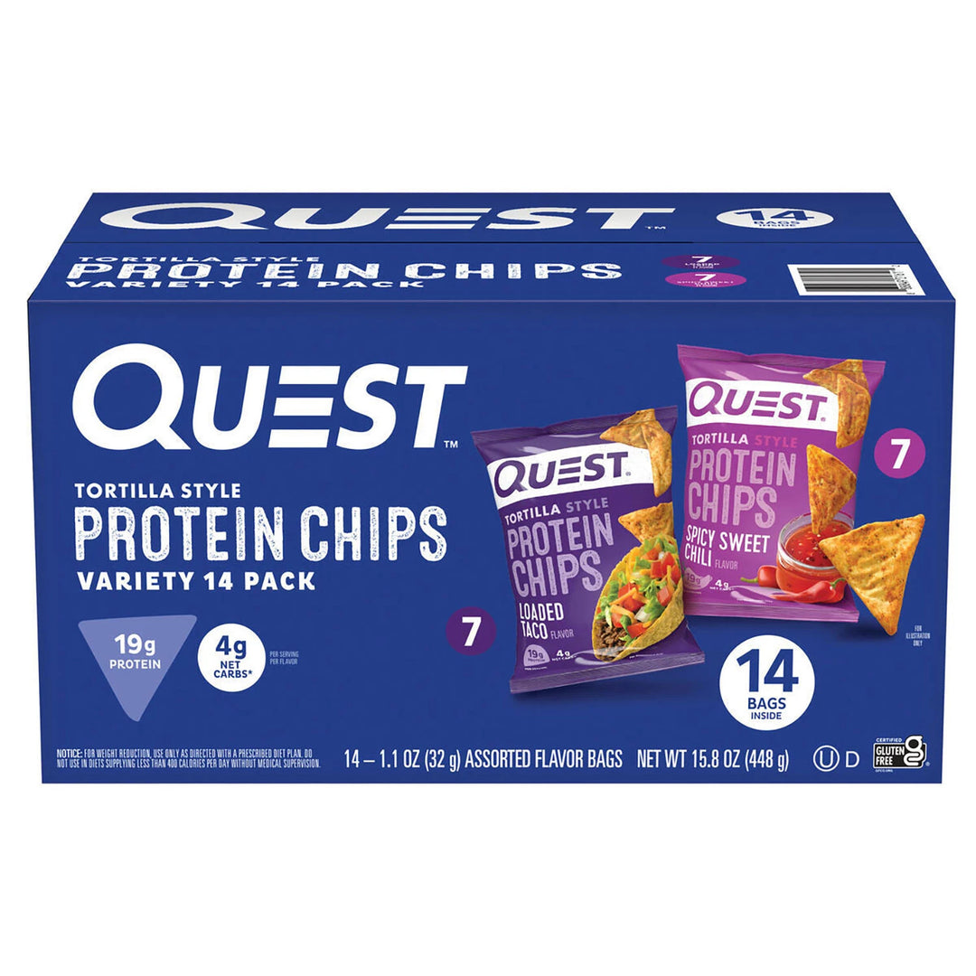 Quest, Tortilla Style Protein Chips Variety 14 Pack