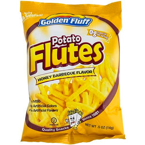 Golden Fluff, Potato Flutes Honey Barbecue 0.5 Oz