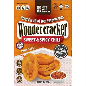 Live Well Snacks, Wonder Cracker Sweet & Spicy Chili 3 Oz