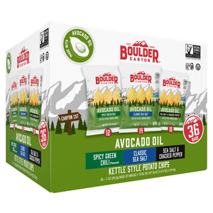 Boulder Canyon Kettle Style Potato Chips Variety Pack 36-count
