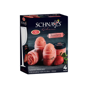 Klein's, Schnapps Strawberry 4% Alcohol Infused Sorbet 4 x 4 Oz