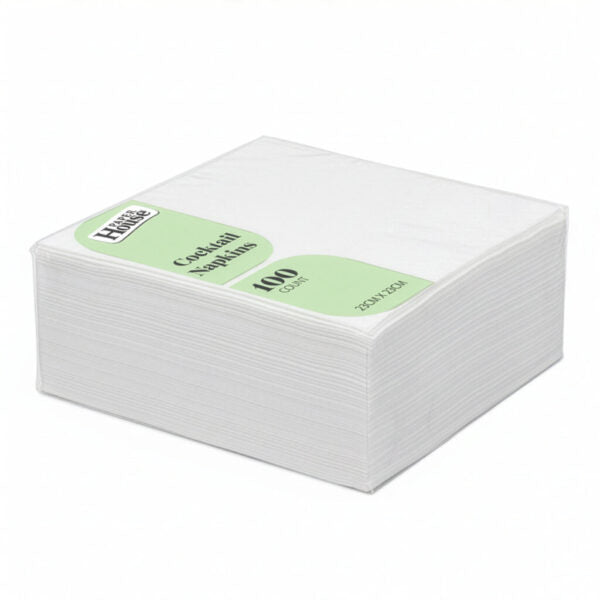 Cocktail Napkins White (100 Count)