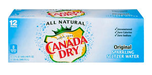 CASE Canada Dry Sparkling Seltzer Water 12 Oz 12pk