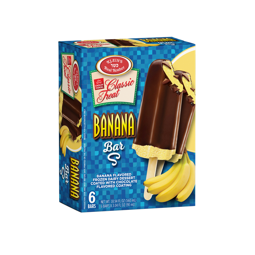 Klein's Ice Cream, Banana Bar 6 X 3.04 Oz