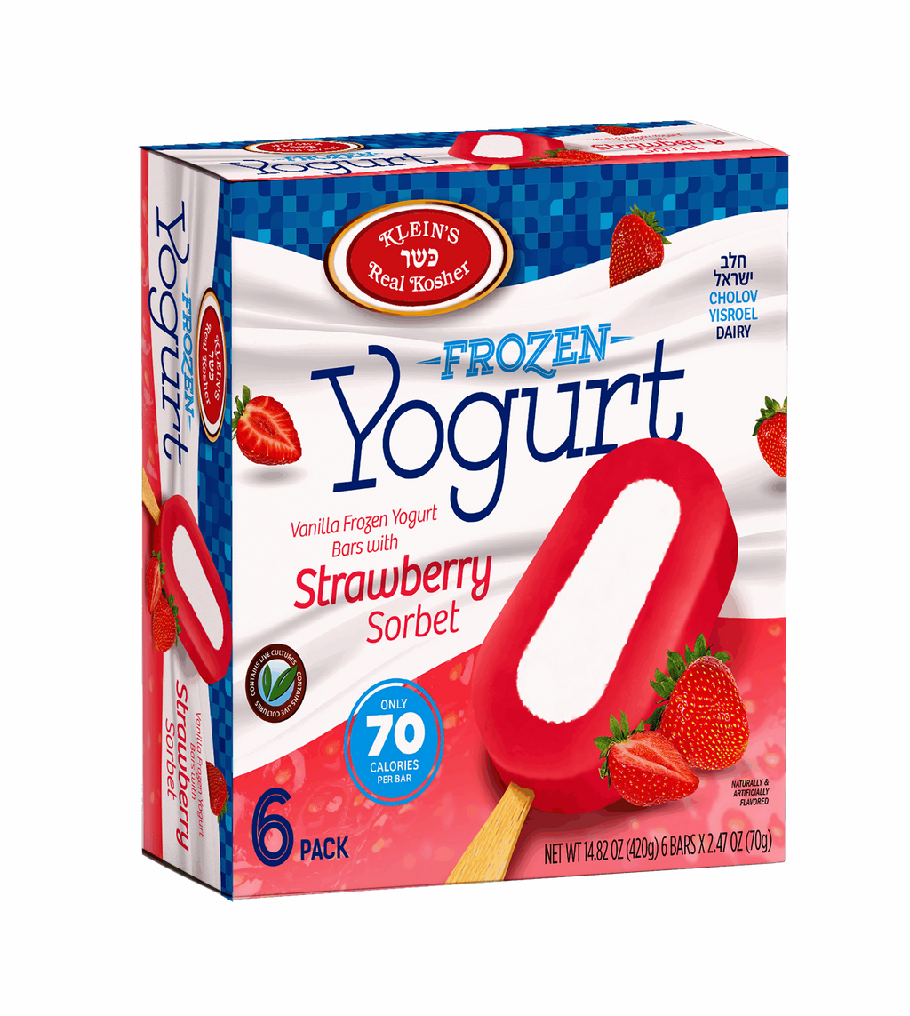 Klein's Ice Cream,  Strawberry Yogurt Ice Cream 6 x 2.47 Oz