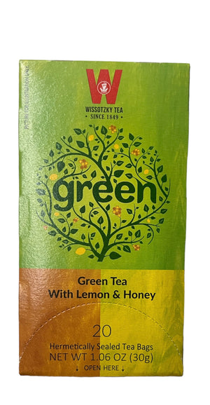 Wissotzky Tea, Green Tea With Lemon & Honey 20's 1.06 Oz