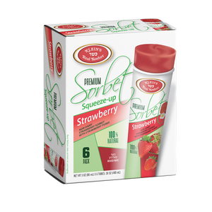 Klein's Ice Cream, Premium Sorbet Squeeze-up Strawberry 6 x 3 Oz