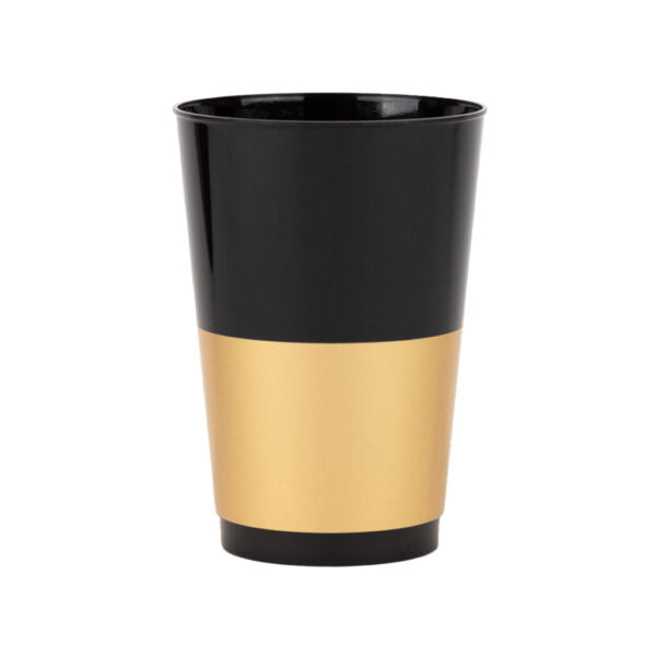 12oz Tumblers Prime Collection Black/Gold Band (10 Count)