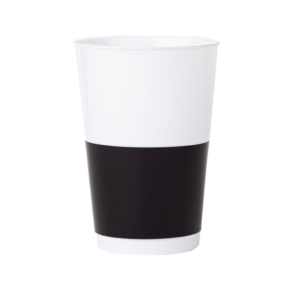 12oz Tumblers Prime Collection White/Black Band