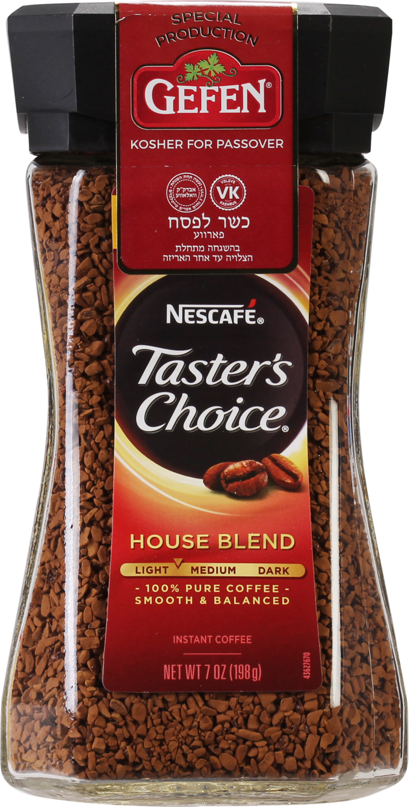 Gefen, Taster's Choice House Blend 7 Oz Glass KP