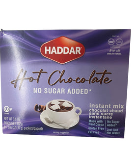 Haddar Instant Hot Chocolate Sugar Free Packets 3.6oz