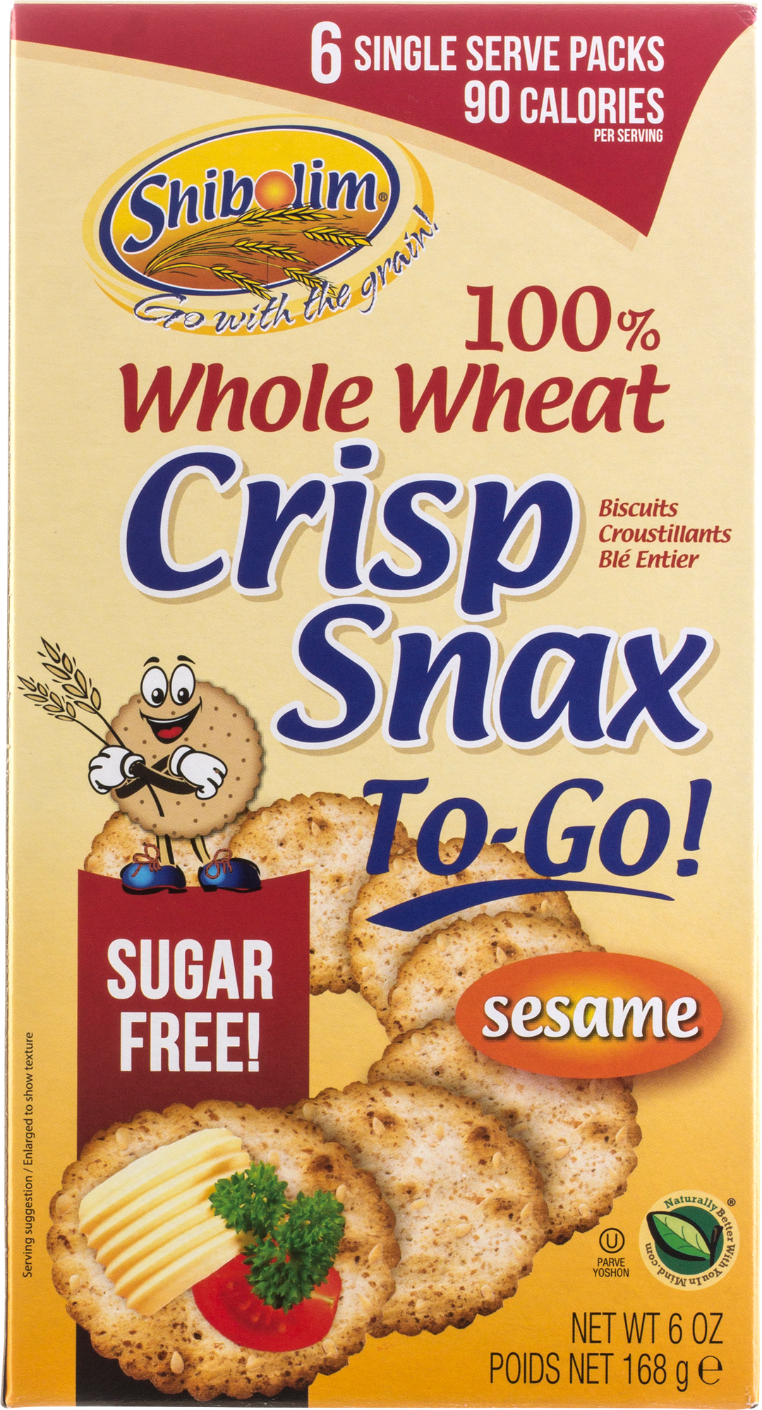 Shibolim, Whole Wheat Crisp Snax To-Go Sesame 6 Oz