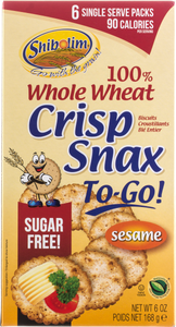 Shibolim, Whole Wheat Crisp Snax To-Go Sesame 6 Oz