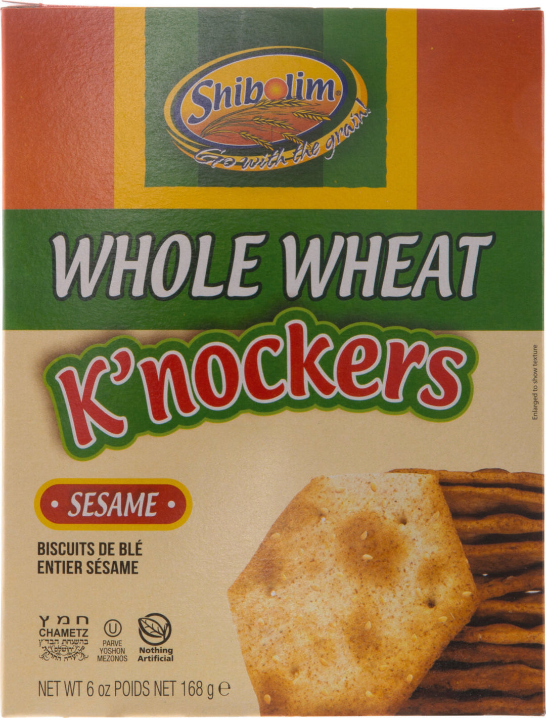 Shibolim, Whole Wheat K'nockers Sesame 6 Oz