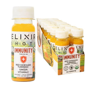 Elixir Shots, Immunity Ginger, Vitamin C 2 Oz X 12 Shots