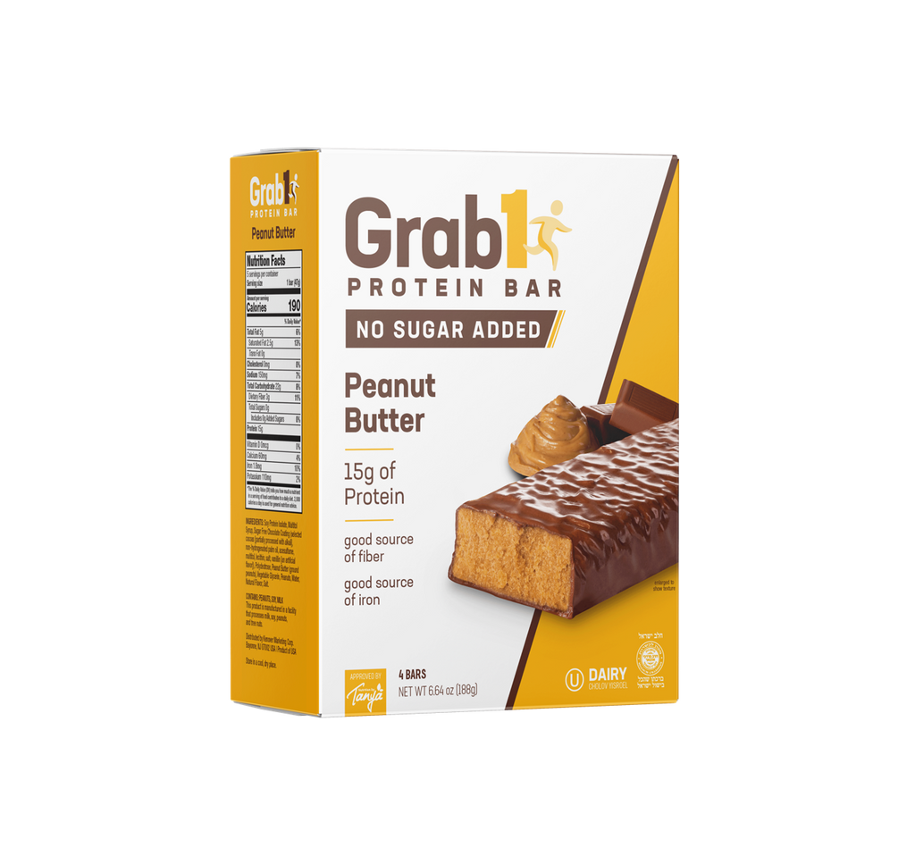 Grab1 Protein Bar No Sugar Added Peanut Butter 6.63 Oz