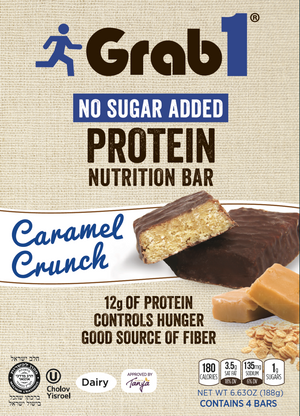 Grab1 Protein Bar No Sugar Added Caramel Crunch 6.63 Oz