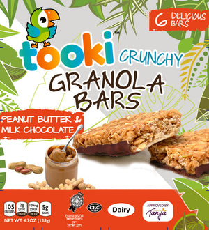 Tooki, Granola Bars Peanut Butter & Milk Chocolate 4.7Oz