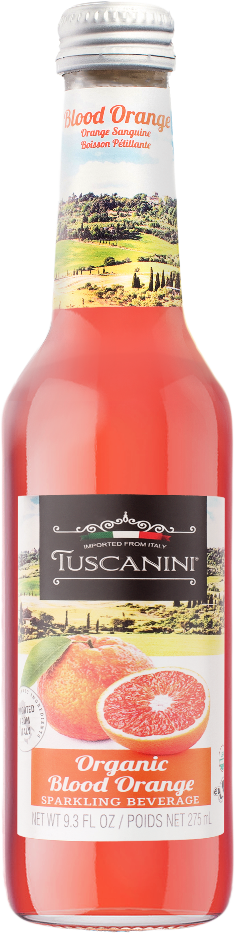 Tuscanini, Organic Blood Orange Sparkling Beverage 9.3 Oz