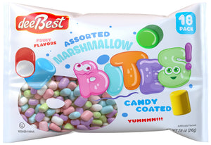 Dee Best, Assorted Marshmallow Bites! Fruit Flavors 7.6 Oz (18 Pack)